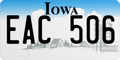 IA license plate EAC506