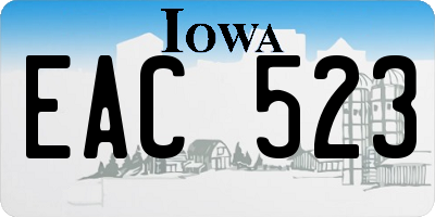 IA license plate EAC523