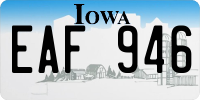 IA license plate EAF946