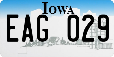 IA license plate EAG029