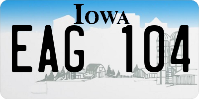IA license plate EAG104