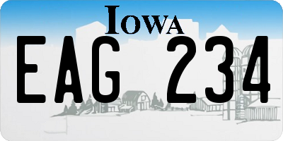 IA license plate EAG234