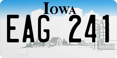 IA license plate EAG241