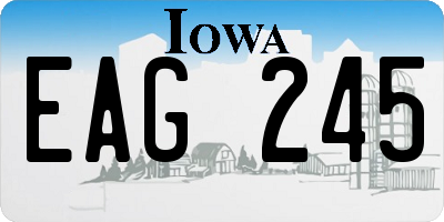 IA license plate EAG245