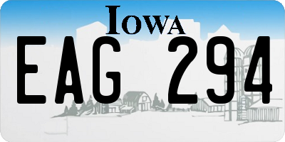 IA license plate EAG294
