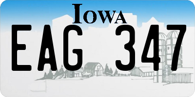 IA license plate EAG347