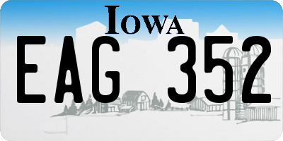 IA license plate EAG352