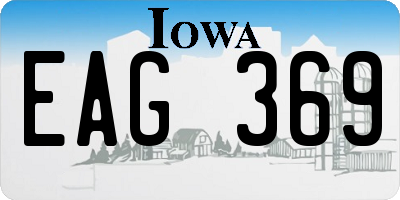 IA license plate EAG369