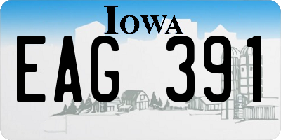 IA license plate EAG391