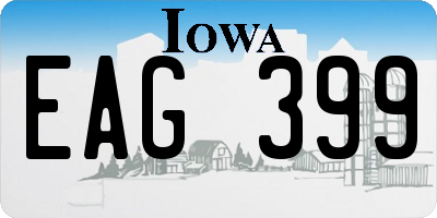 IA license plate EAG399