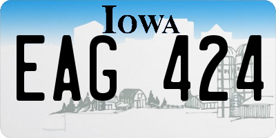 IA license plate EAG424