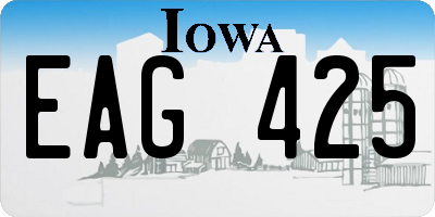 IA license plate EAG425