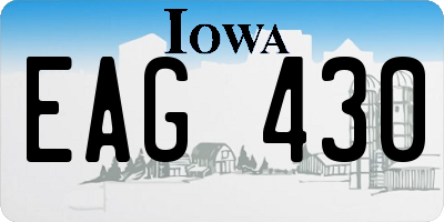 IA license plate EAG430