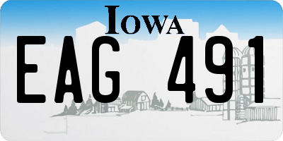 IA license plate EAG491