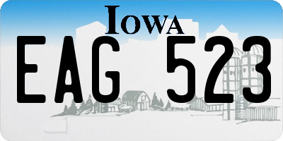 IA license plate EAG523