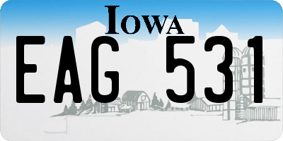 IA license plate EAG531