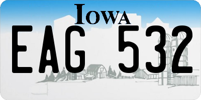 IA license plate EAG532