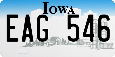 IA license plate EAG546