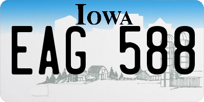 IA license plate EAG588