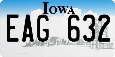 IA license plate EAG632