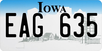 IA license plate EAG635