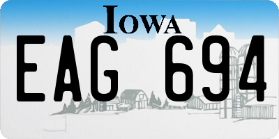 IA license plate EAG694