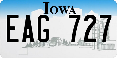 IA license plate EAG727