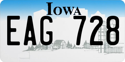IA license plate EAG728