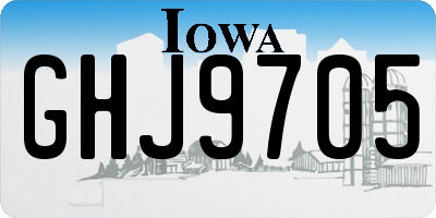 IA license plate GHJ9705