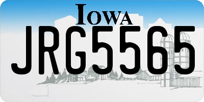 IA license plate JRG5565