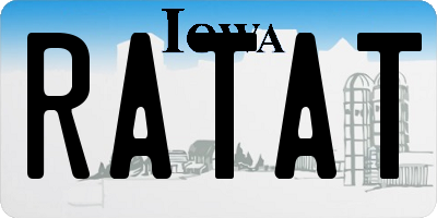 IA license plate RATAT