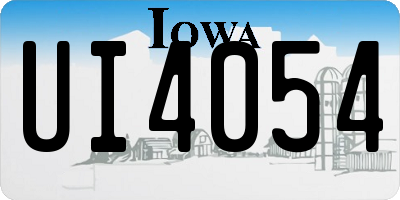 IA license plate UI4054