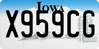 IA license plate X959CG