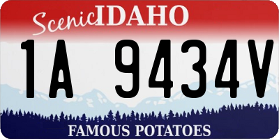 ID license plate 1A9434V