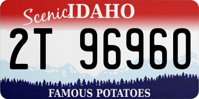 ID license plate 2T9696O