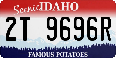 ID license plate 2T9696R