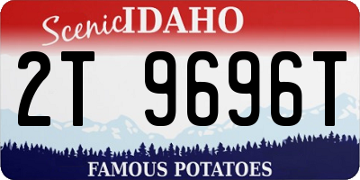 ID license plate 2T9696T