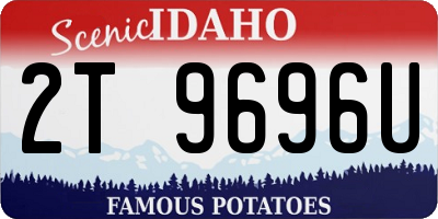 ID license plate 2T9696U