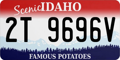 ID license plate 2T9696V