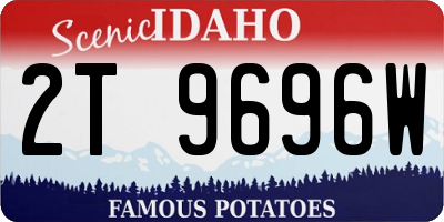 ID license plate 2T9696W