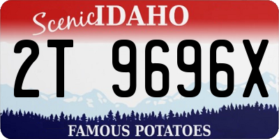 ID license plate 2T9696X