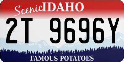 ID license plate 2T9696Y