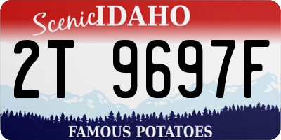 ID license plate 2T9697F
