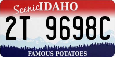 ID license plate 2T9698C