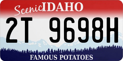 ID license plate 2T9698H