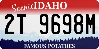 ID license plate 2T9698M