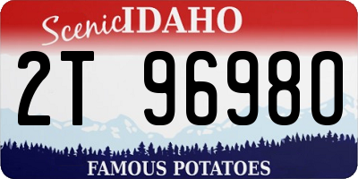 ID license plate 2T9698O