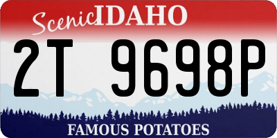 ID license plate 2T9698P