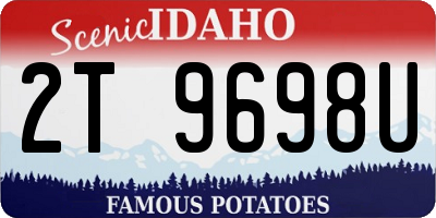 ID license plate 2T9698U