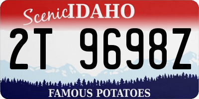 ID license plate 2T9698Z